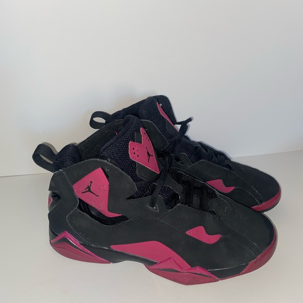 Black and pink Jordan’s